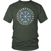 Vegvisir Norse Futhark Runes Cotton T-ShirtT-shirtDistrict Unisex ShirtOliveS