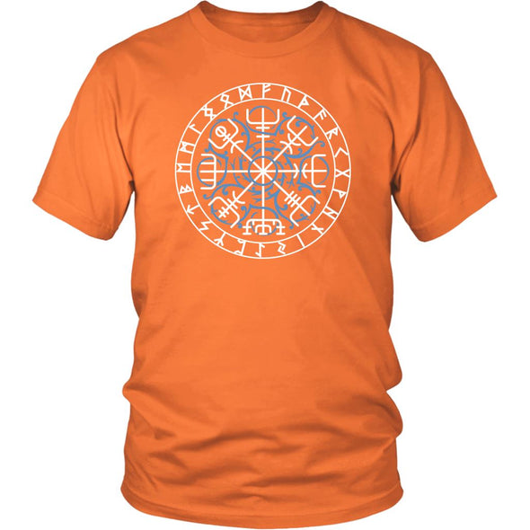 Vegvisir Norse Futhark Runes Cotton T-ShirtT-shirtDistrict Unisex ShirtOrangeS
