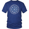 Vegvisir Norse Futhark Runes Cotton T-ShirtT-shirtDistrict Unisex ShirtRoyal BlueS