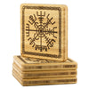 Vegvisir Norse Knotwork Wood Coasters x4Coasters