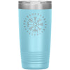 Vegvisir Norse Viking Compass Elder Futhark Runes Etched Tumbler 20ozTumblersLight Blue