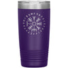 Vegvisir Norse Viking Compass Elder Futhark Runes Etched Tumbler 20ozTumblersPurple