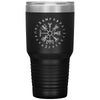 Vegvisir Norse Viking Compass Elder Futhark Runes Etched Tumbler 30ozTumblersBlack