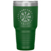 Vegvisir Norse Viking Compass Elder Futhark Runes Etched Tumbler 30ozTumblersGreen