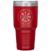 Vegvisir Norse Viking Compass Elder Futhark Runes Etched Tumbler 30ozTumblersRed