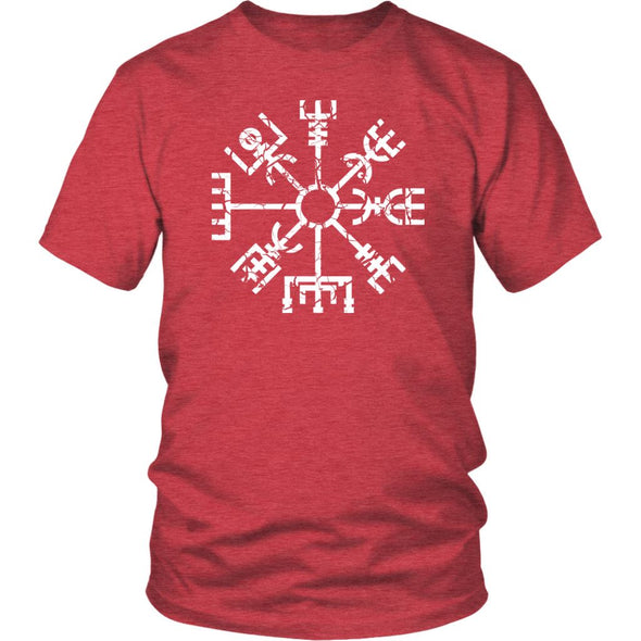 Vegvisir Norse Viking Compass T-ShirtT-shirtDistrict Unisex ShirtHeather RedS