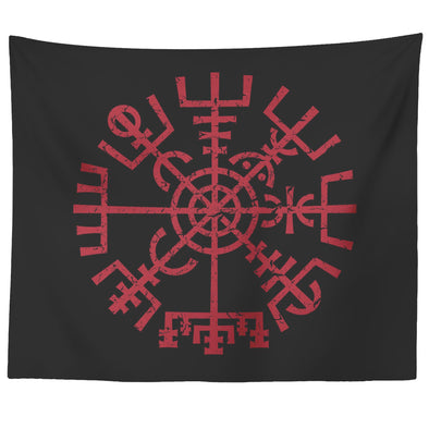 Vegvisir Norse Wayfinder TapestryTapestries60" x 50"