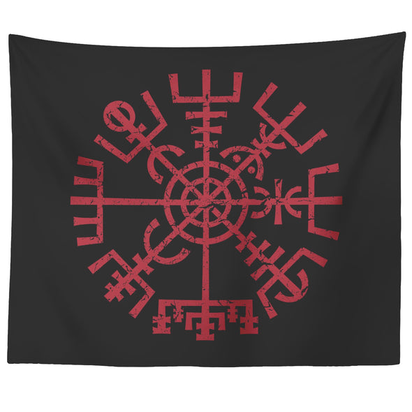 Vegvisir Norse Wayfinder TapestryTapestries60" x 50"