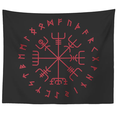 Vegvisir Runes TapestryTapestries60" x 50"