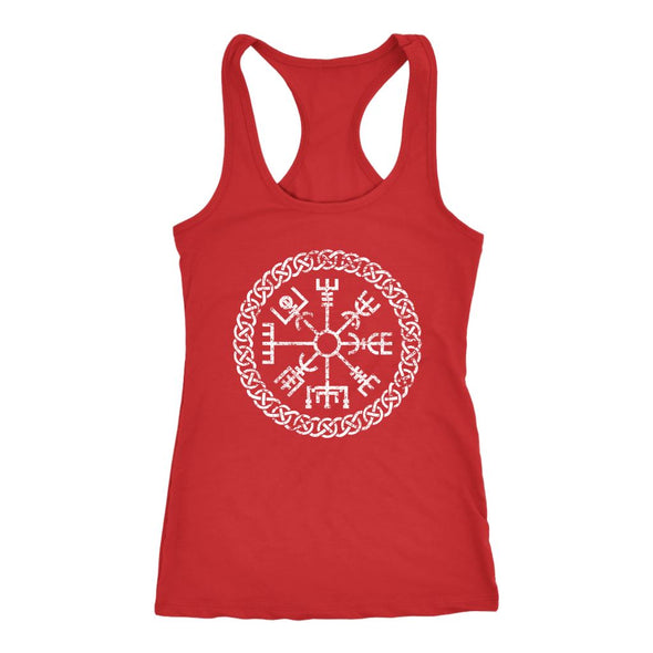 Vegvisir Viking Knotwork Racerback Tank TopT-shirtNext Level Racerback TankRedXS