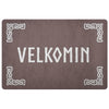 Velkomin Old Norse Viking Knotwork Welcome DoormatDoormatBrown