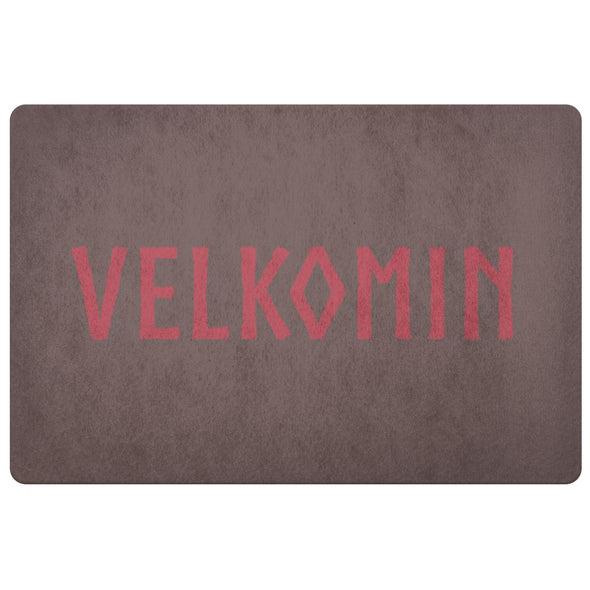 Velkomin Old Norse Viking Welcome DoormatDoormatBrown