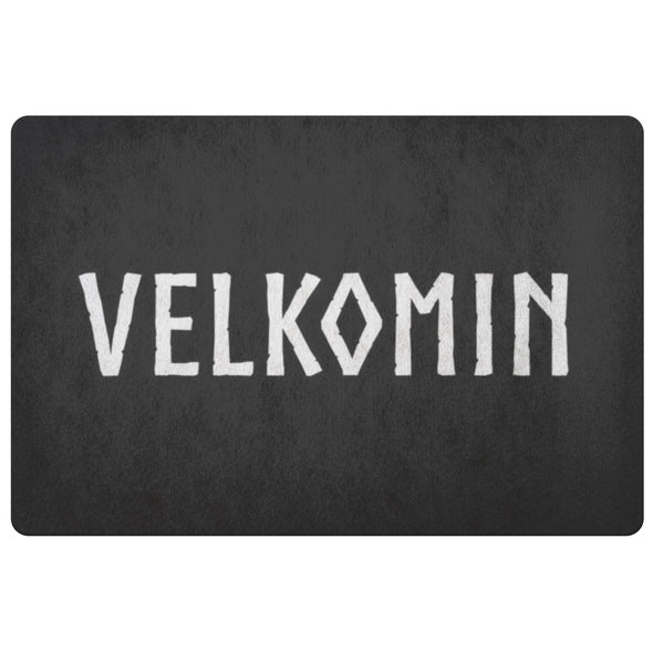 Velkomin Viking Old Norse Welcome DoormatDoormatBlack