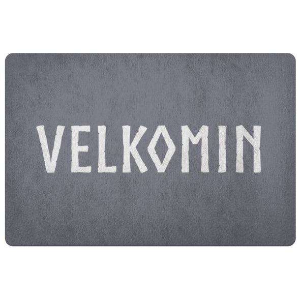 Velkomin Viking Old Norse Welcome DoormatDoormatGrey