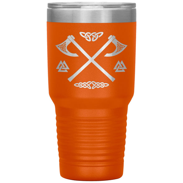 Viking Axes Norse Knotwork Tumbler 30ozTumblersOrange