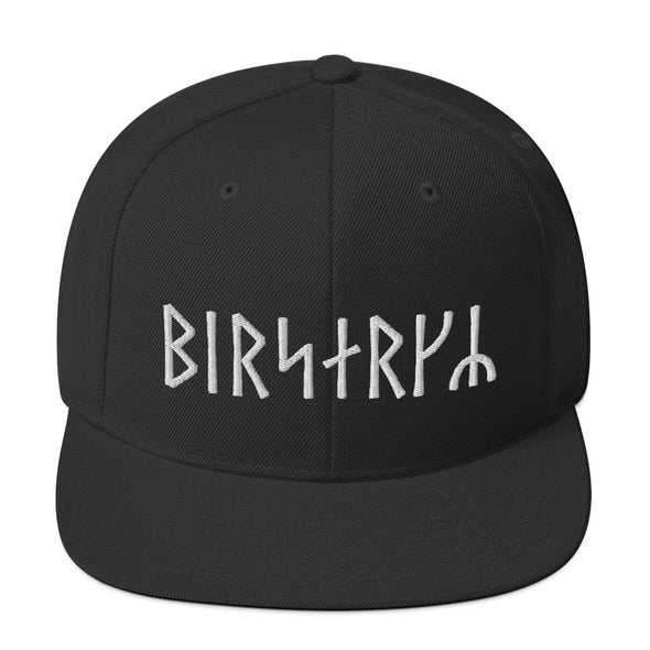 Viking Berserker Futhark Runes Snapback HatBlack