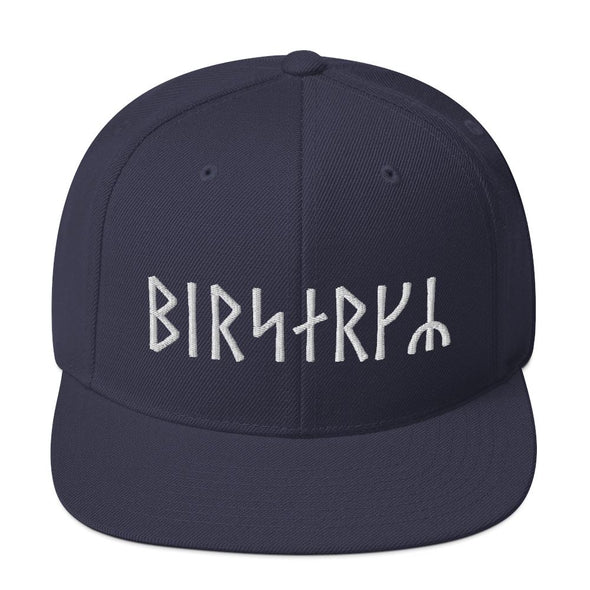 Viking Berserker Futhark Runes Snapback HatNavy