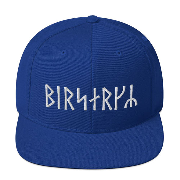 Viking Berserker Futhark Runes Snapback HatRoyal Blue