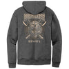 Viking Berserker Norse Pagan Fleece Hoodie Back PrintApparelCharcoal HeatherS