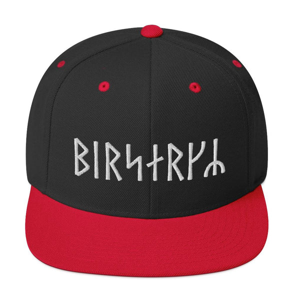 Viking Berserker Runes Snapback HatBlack/ Red