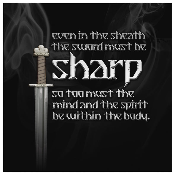 Viking Mind Sword Quote Canvas Wall ArtCanvas Wall Art 28 x 8