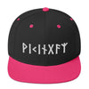 Viking Norse Elder Futhark Runes Snapback CapBlack/ Neon Pink