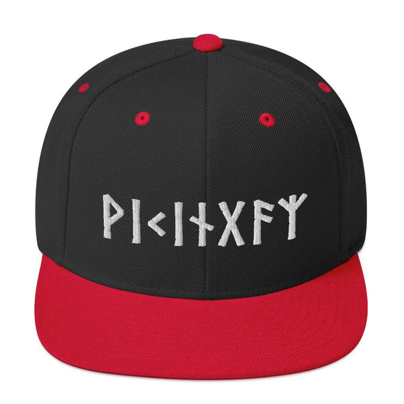 Viking Norse Elder Futhark Runes Snapback CapBlack/ Red