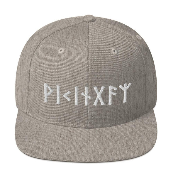 Viking Norse Elder Futhark Runes Snapback CapHeather Grey