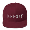 Viking Norse Elder Futhark Runes Snapback CapMaroon