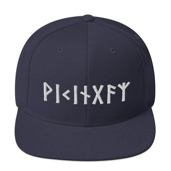 Viking Norse Elder Futhark Runes Snapback CapNavy