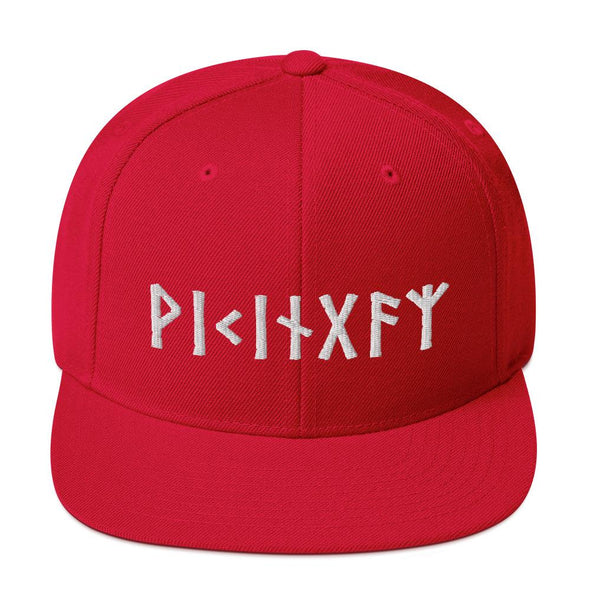 Viking Norse Elder Futhark Runes Snapback CapRed