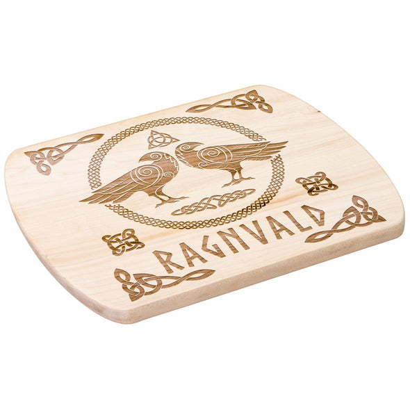 Viking Personalized Ravens Norse Pagan Wood Cutting BoardKitchenware