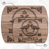 Viking Personalized Ravens Norse Pagan Wood Cutting BoardKitchenwareSmallWalnut