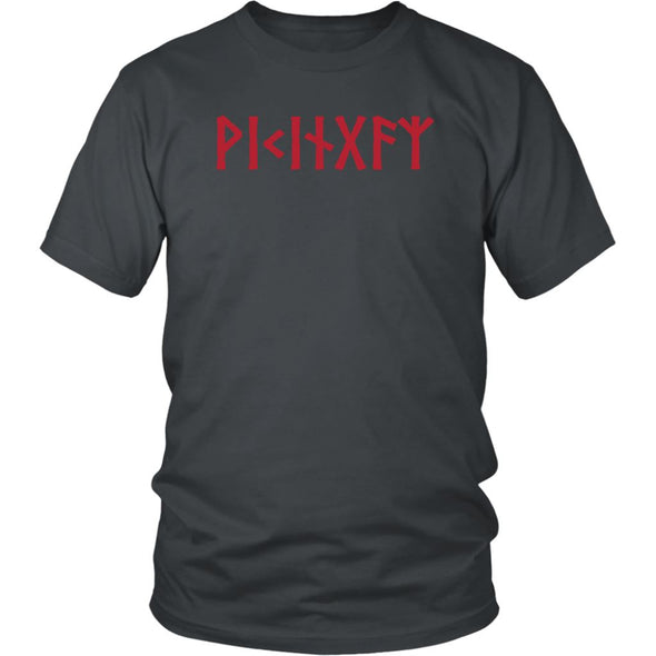 Viking Red Runes Norse Pagan Elder Futhark Cotton T-Shirt ClothingT-shirtDistrict Unisex ShirtCharcoalS