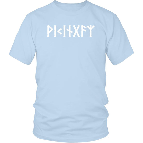 Viking Runes Norse Pagan Elder Futhark Cotton T-Shirt ClothingT-shirtDistrict Unisex ShirtIce BlueS