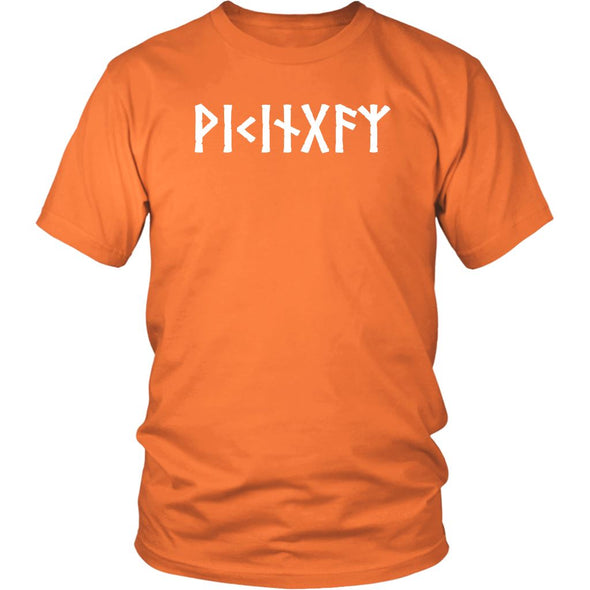 Viking Runes Norse Pagan Elder Futhark Cotton T-Shirt ClothingT-shirtDistrict Unisex ShirtOrangeS