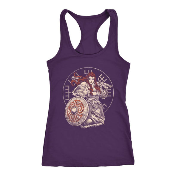 Viking Shieldmaiden Racerback Tank TopT-shirtNext Level Racerback TankPurpleXS