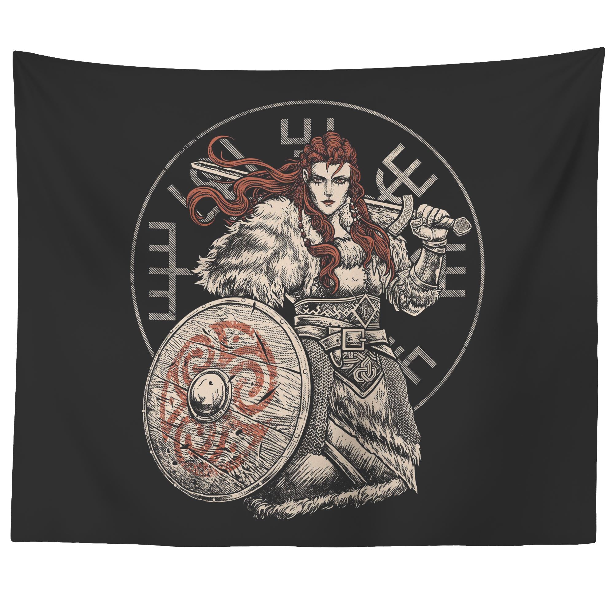 Viking Shieldmaiden Tapestry