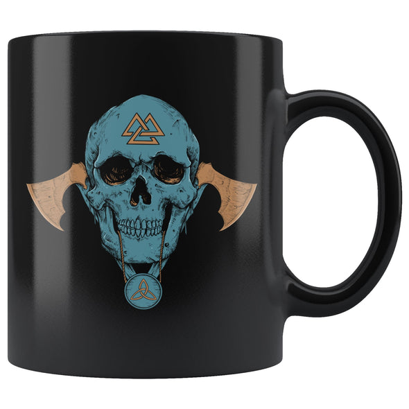 Viking Skull Valknut Coffee MugDrinkwareTeal / Brown