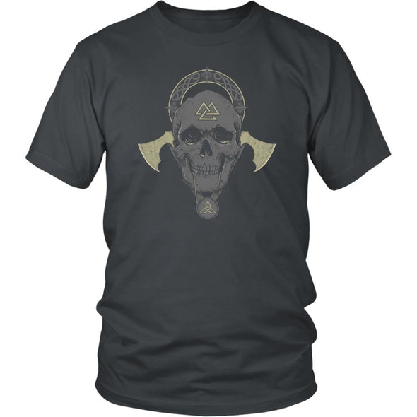 Viking Skull Valknut T-ShirtT-shirtDistrict Unisex ShirtCharcoalS