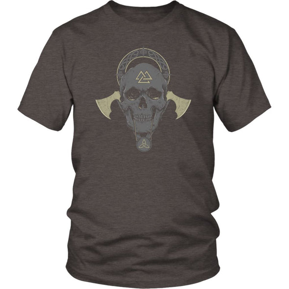 Viking Skull Valknut T-ShirtT-shirtDistrict Unisex ShirtHeather BrownS