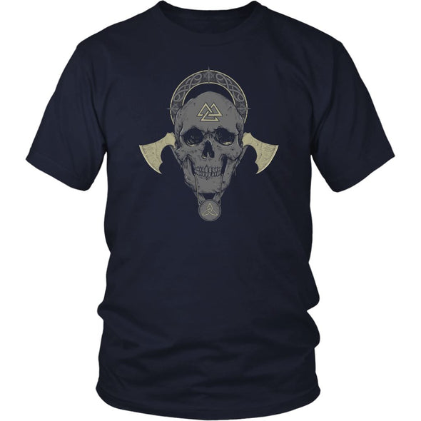 Viking Skull Valknut T-ShirtT-shirtDistrict Unisex ShirtNavyS