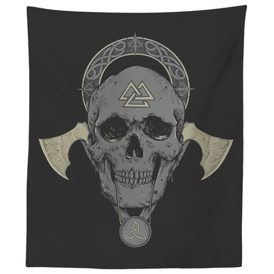 Viking Skull Valknut TapestryTapestries60" x 50"