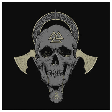 Viking Skull Valknut Wall CanvasCanvas Wall Art 28 x 8