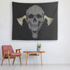 Viking Skull Valknut Wall TapestryTapestries