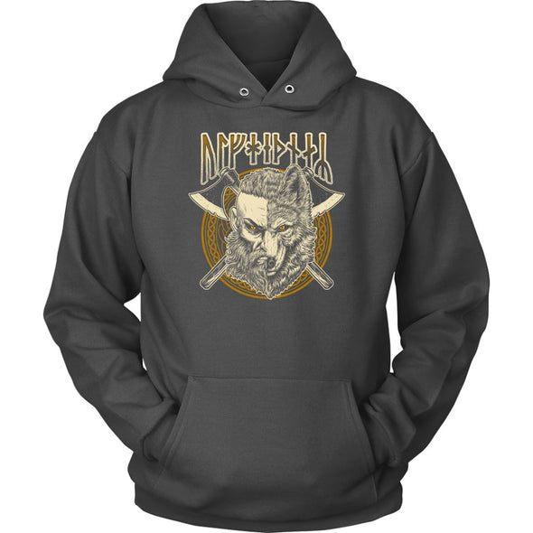 Viking Ulfhednar Norse Runes HoodieT-shirtUnisex HoodieCharcoalS