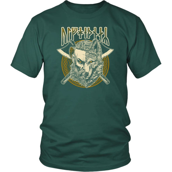 Viking Ulfhednar Norse Runes T-ShirtT-shirtDistrict Unisex ShirtDark GreenS