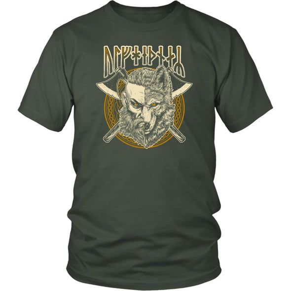 Viking Ulfhednar Norse Runes T-ShirtT-shirtDistrict Unisex ShirtOliveS