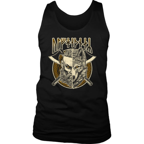 Viking Wolf Ulfhednar Norse Runes Mens Tank TopT-shirtDistrict Mens TankBlackS