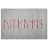 Welcome Velkomin Red Runes DoormatDoormatLight Grey